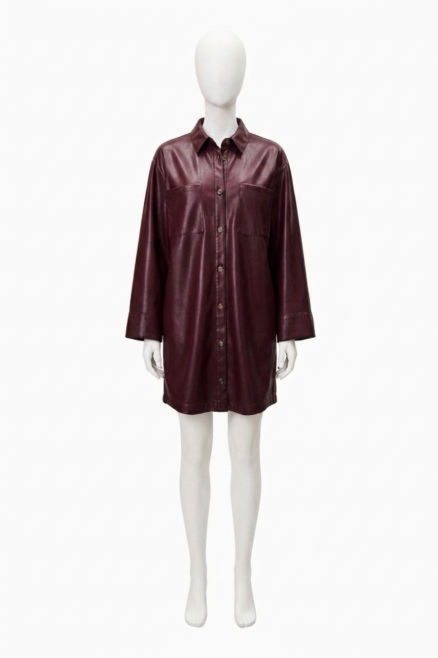 NEW FRNCH women's robe ernaux dress in bordeaux